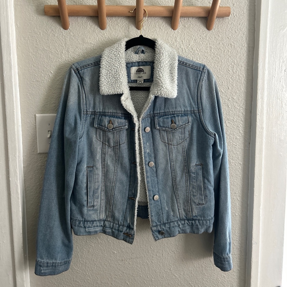 1. Sunset Lane Jean Jacket — Size small
